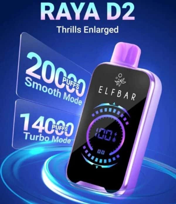 ELF BAR RAYA D2 20000 Puffs Disposable Vape Price in Bangladesh