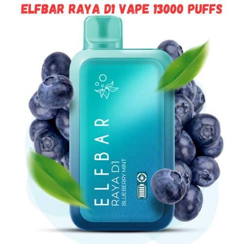 ELFBAR RAYA D1 13K PUFFS DISPOSABLE | Rechargeable Vape with 18ml E-liquid & Type-C Charging | Available in Multiple Flavors at BLACK CLOUD