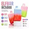 ElfBar BC5000 Vape 5000 Puffs rechargeable vape with product features and specifications